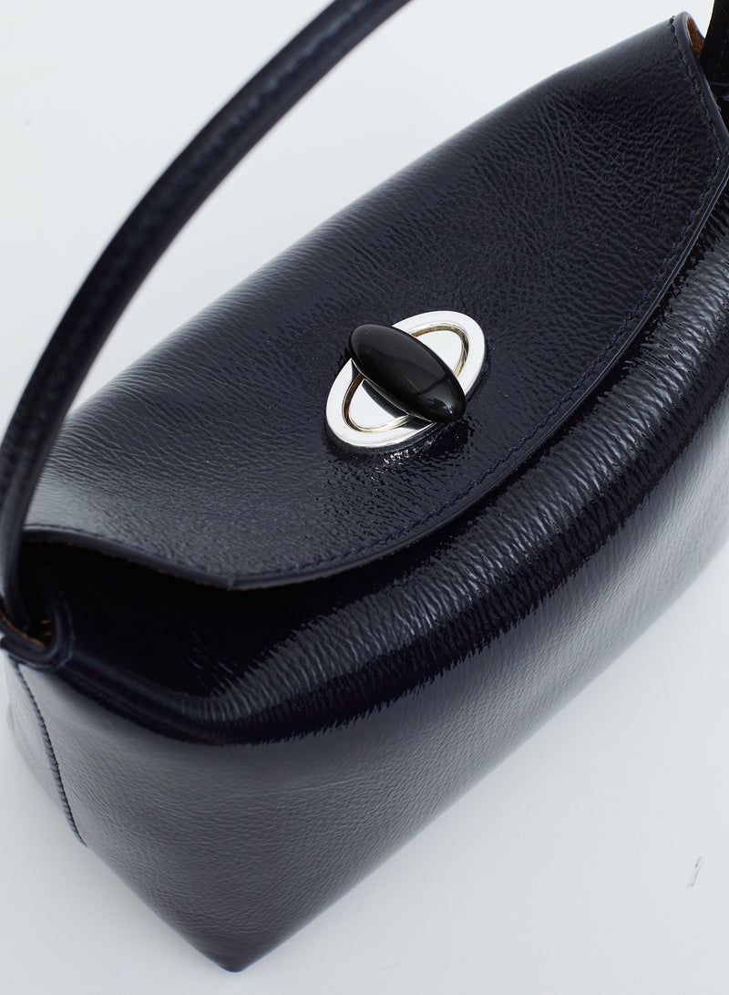 Turnlock Patent Mini Shoulder Bag - Image 3
