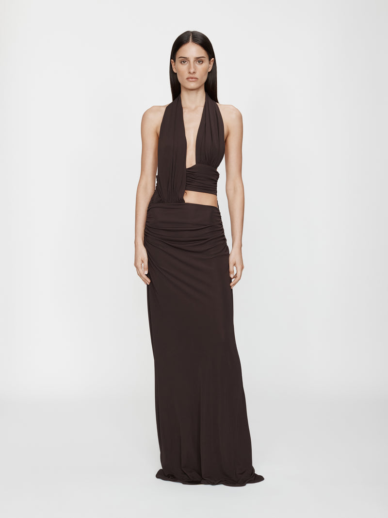 Draped Cummerbund Jersey Dress - Image 1