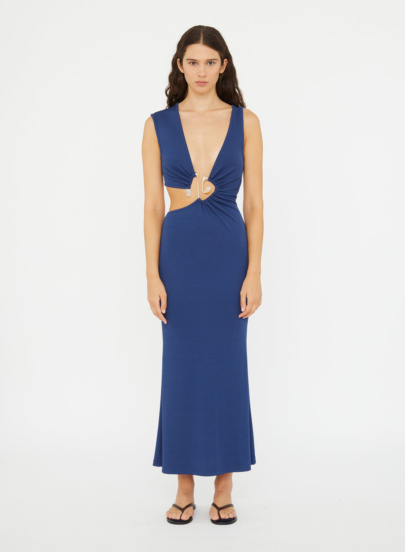 Spiral Crystal Cutaway Dress - Image 1
