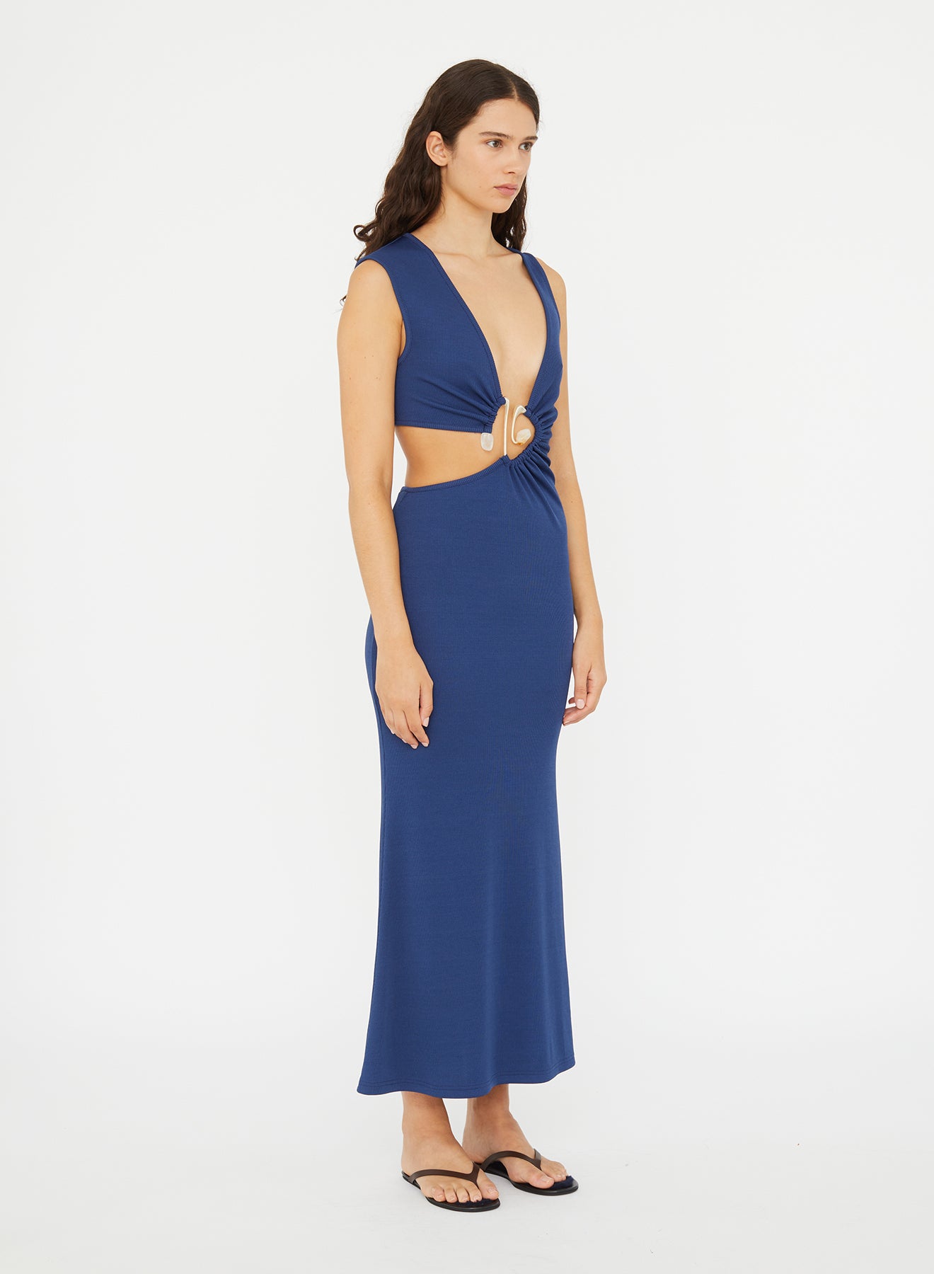 Spiral Crystal Cutaway Dress