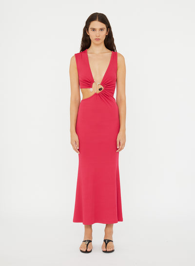 Spiral Crystal Cutaway Dress