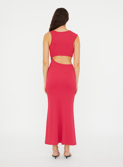Spiral Crystal Cutaway Dress