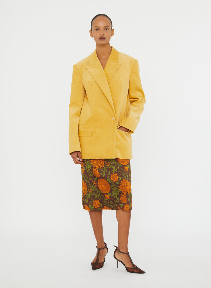 Upholstered Brocade Skirt - Image 3