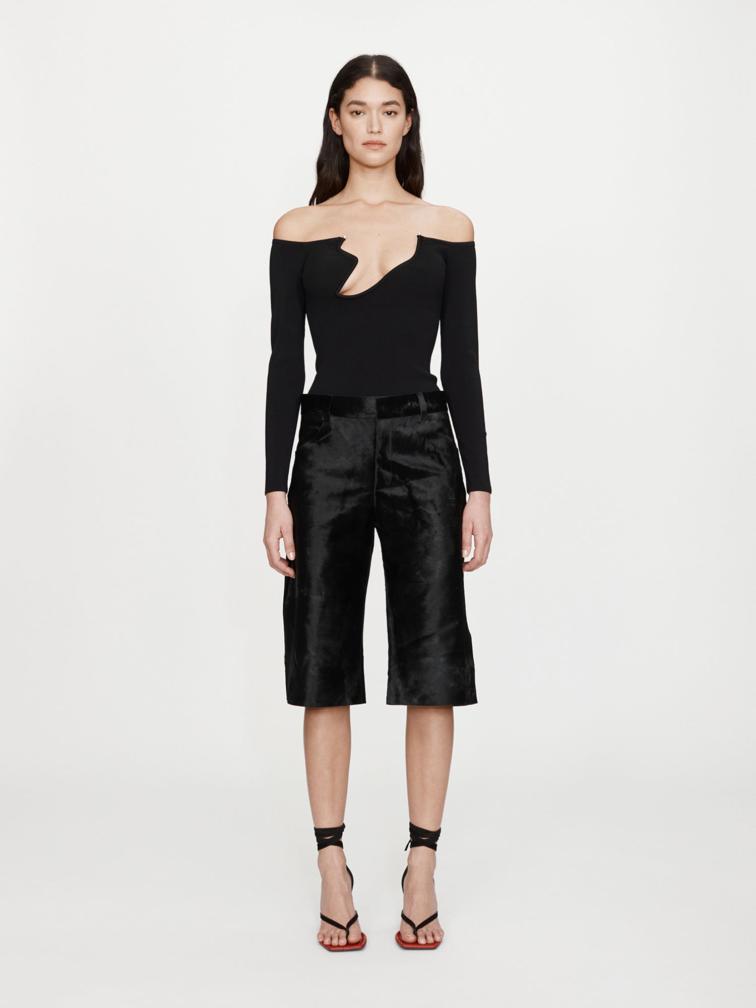 Odessa Arced Knitted Long Sleeve Top