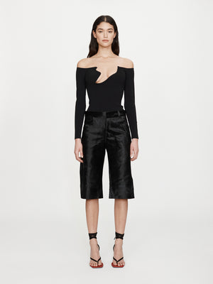 Odessa Arced Knitted Long Sleeve Top