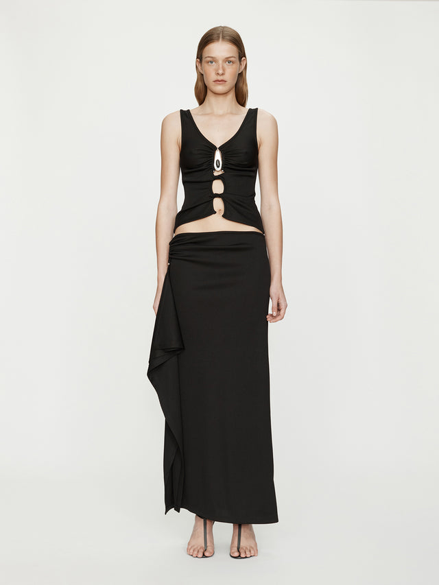 Crystal Pendant Cascade Skirt