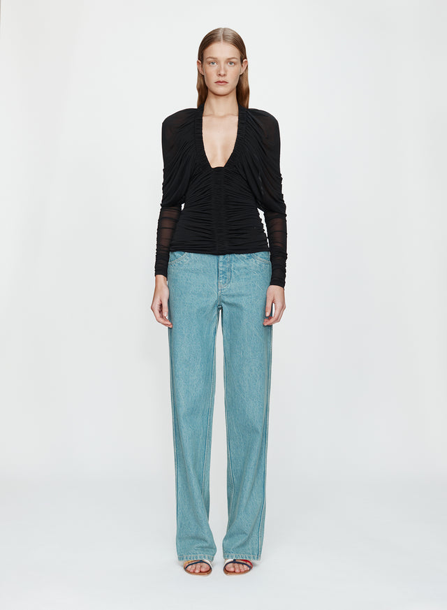 Orion Long Sleeve Plunge Top