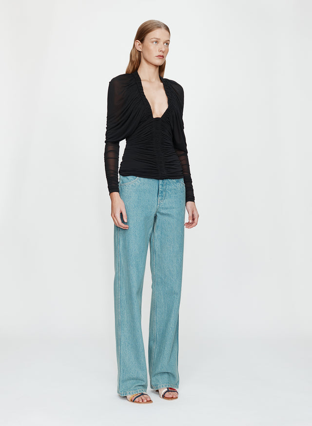 Orion Long Sleeve Plunge Top