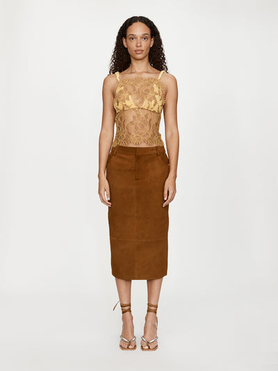 Aluna Lace Draped Silk Cami