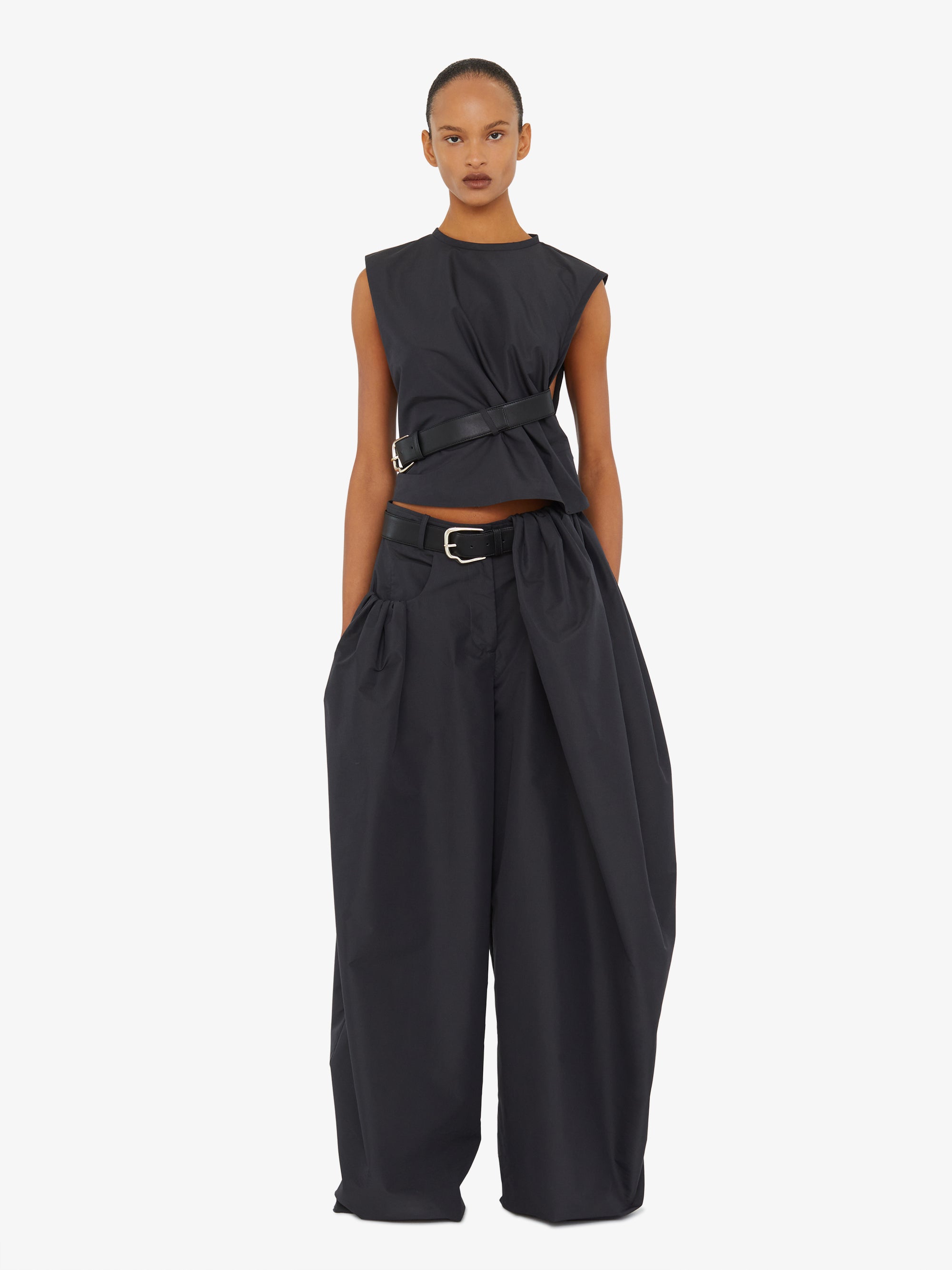 Locus Belted Taffeta Tank