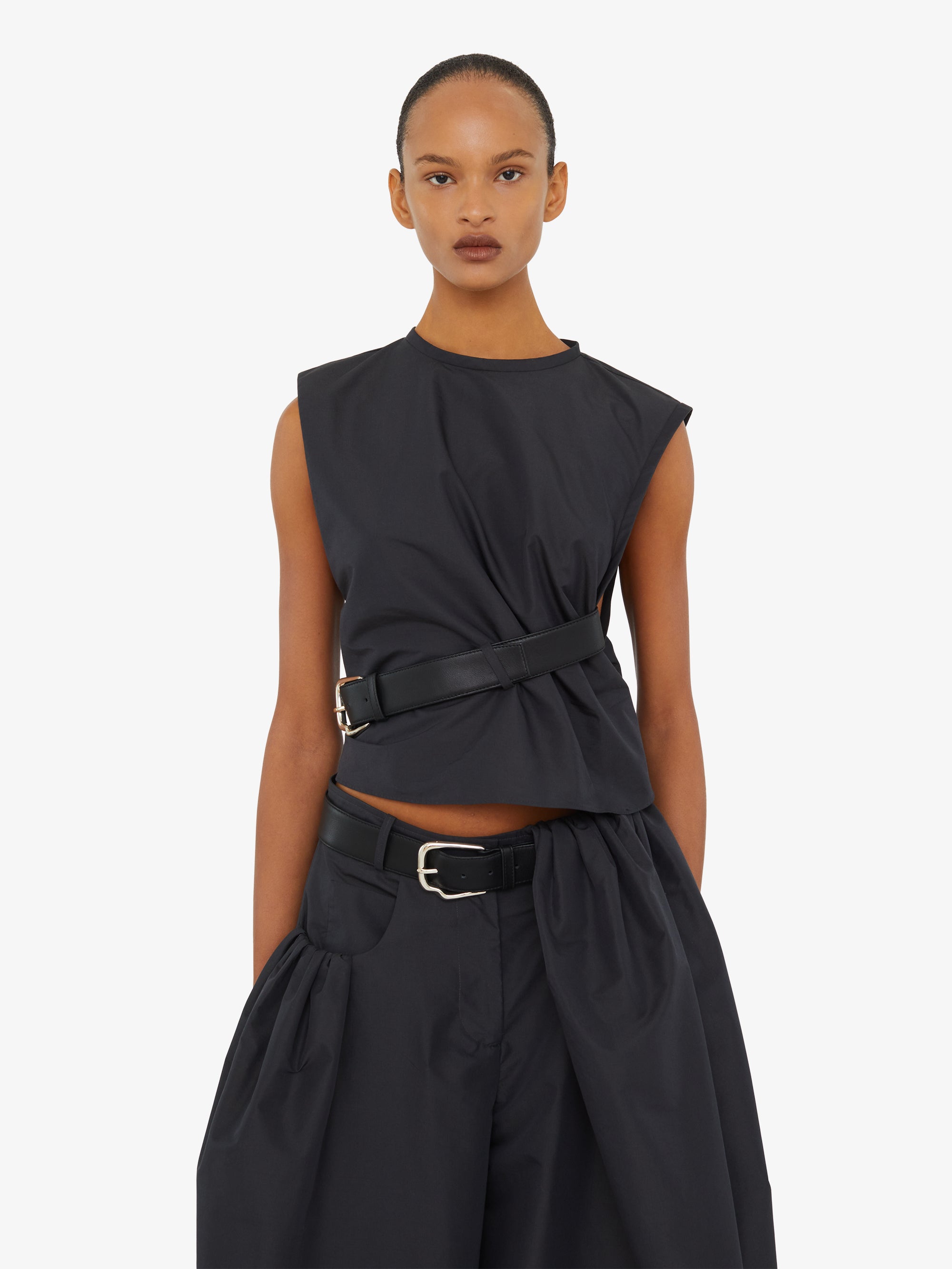 Locus Belted Taffeta Tank