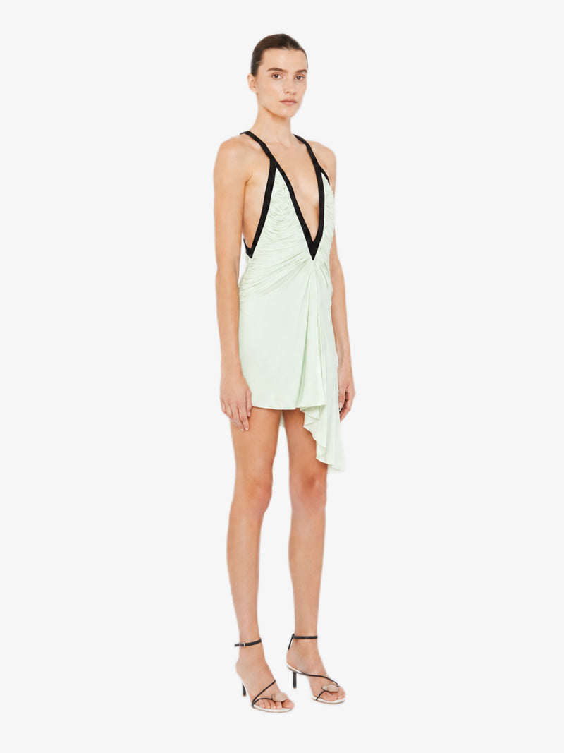Suspended Jersey Fluted Mini Dress - Image 2