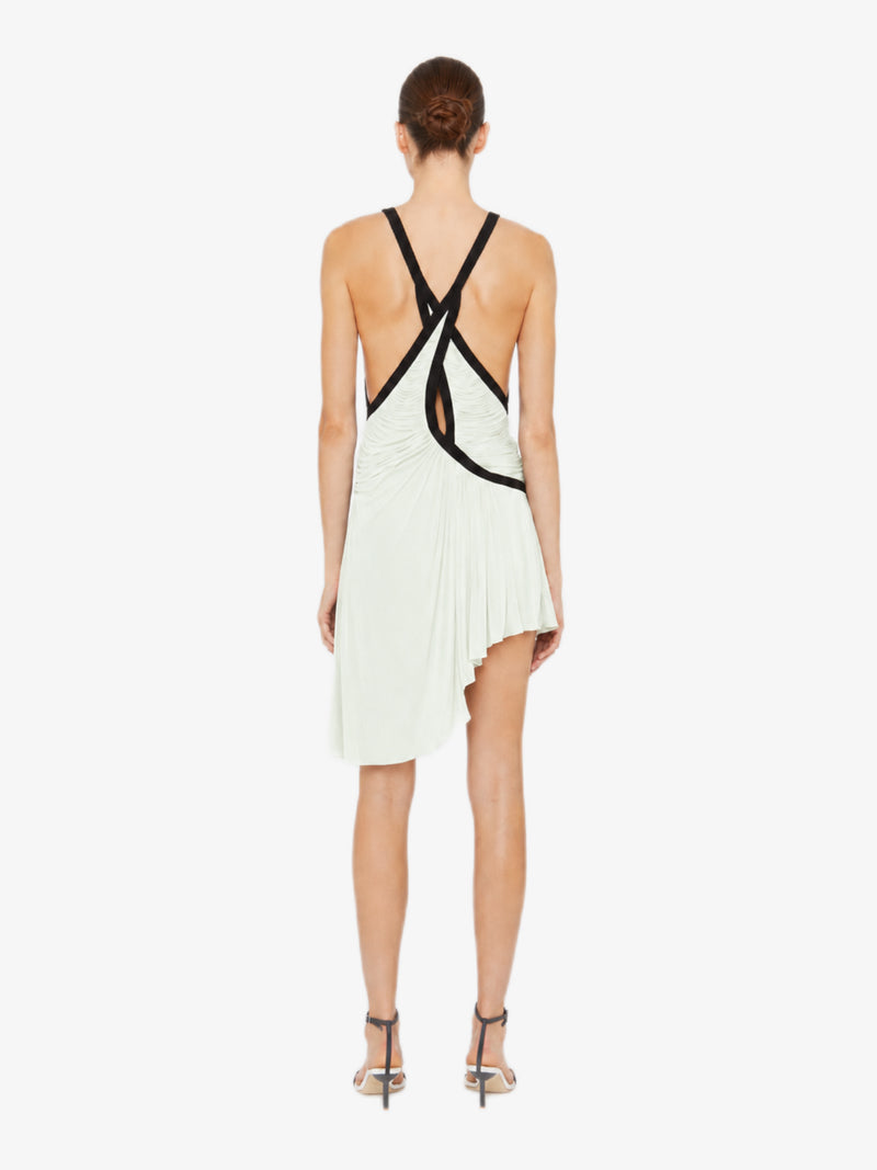 Suspended Jersey Fluted Mini Dress - Image 3