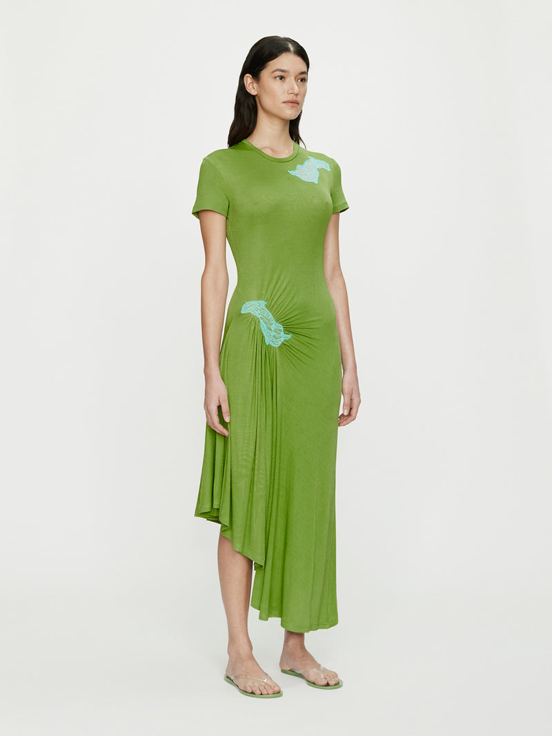 Delphin Lace Rib Tee Dress - Image 2