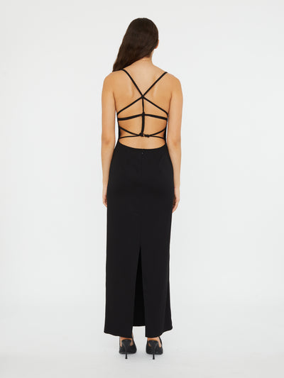 Apron Macrame Knot Back Dress