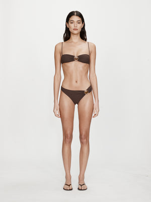 Mineral Stone Side Ruched High Brief