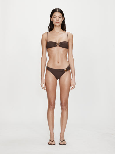 Mineral Stone Side Ruched High Brief