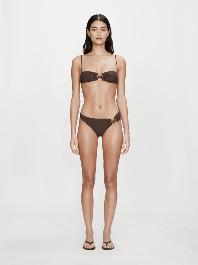 Mineral Stone Side Ruched High Brief