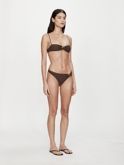 Mineral Stone Side Ruched High Brief