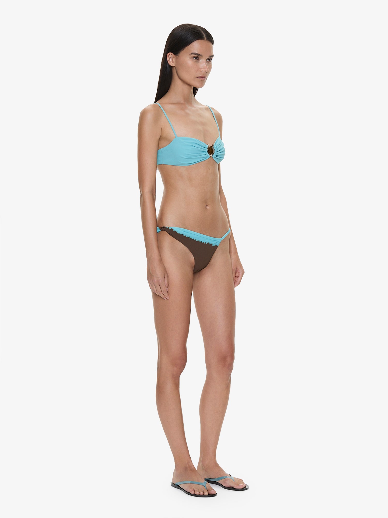Mineral Stone Ruched Bikini Top