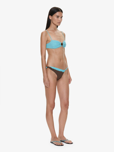 Mineral Stone Ruched Bikini Top
