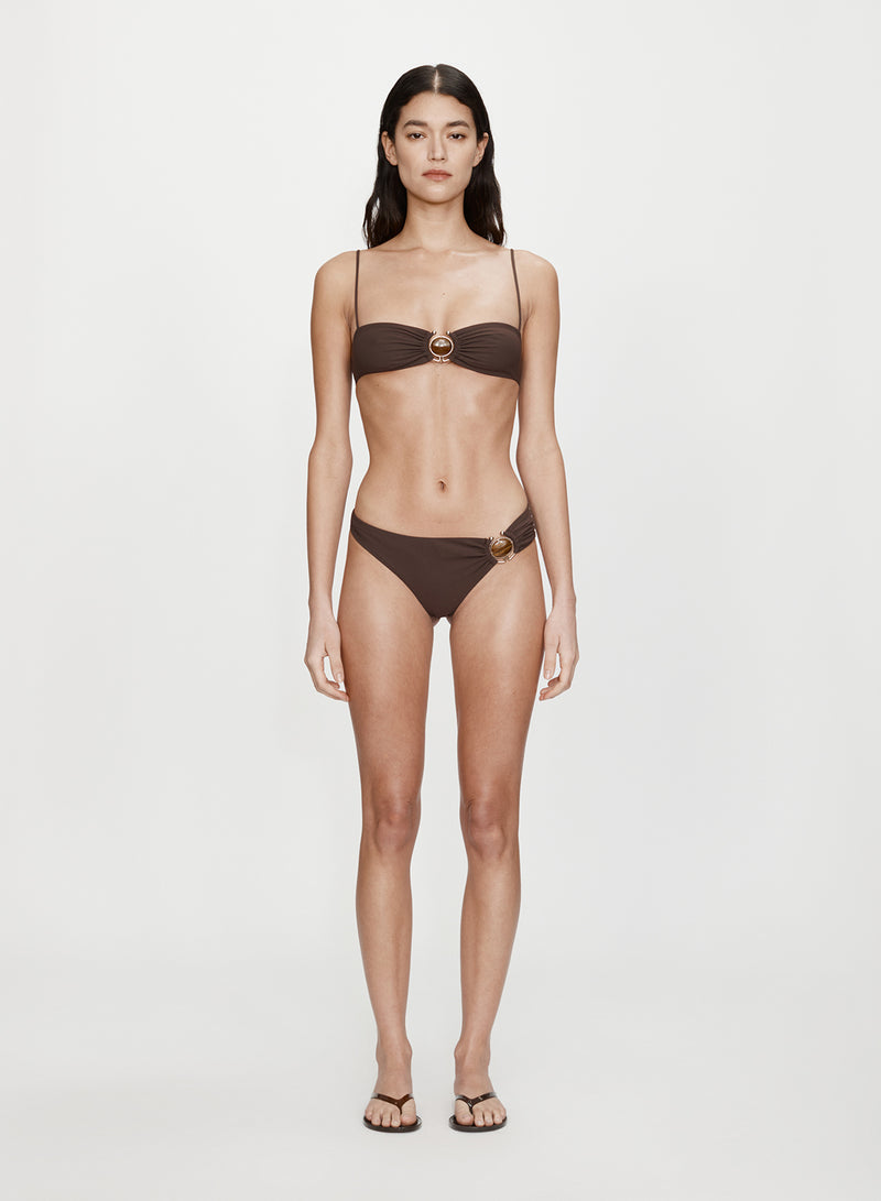 Mineral Stone Ruched Bikini Top - Image 2