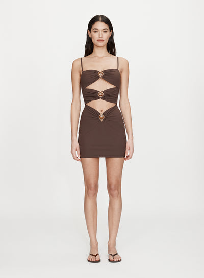 Mineral Stone Ruched Mini Dress