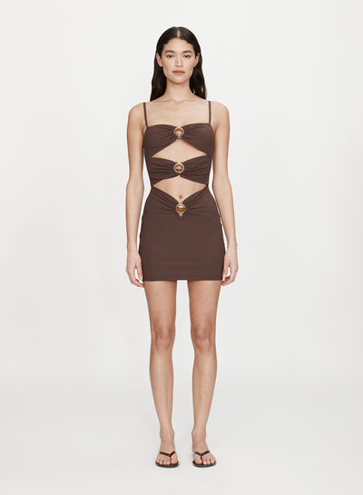 Mineral Stone Ruched Mini Dress
