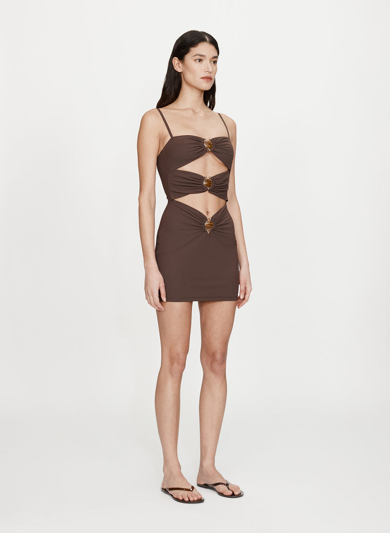 Mineral Stone Ruched Mini Dress - Image 3