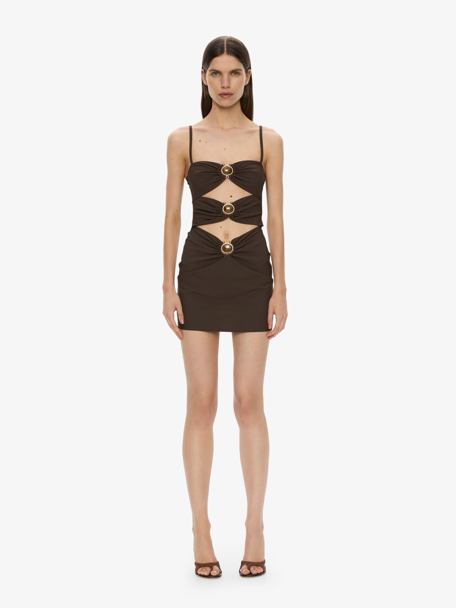 Mineral Stone Ruched Mini Dress