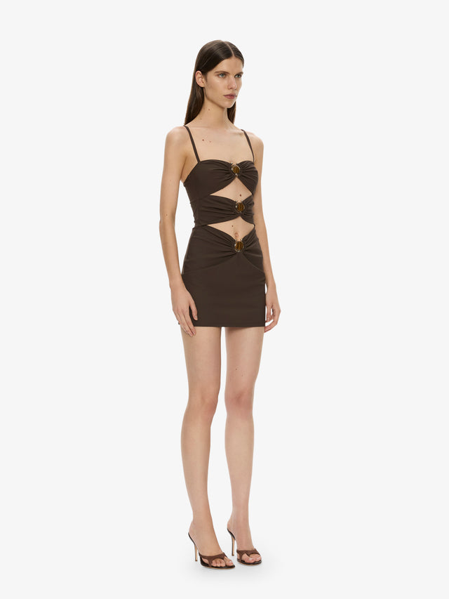Mineral Stone Ruched Mini Dress