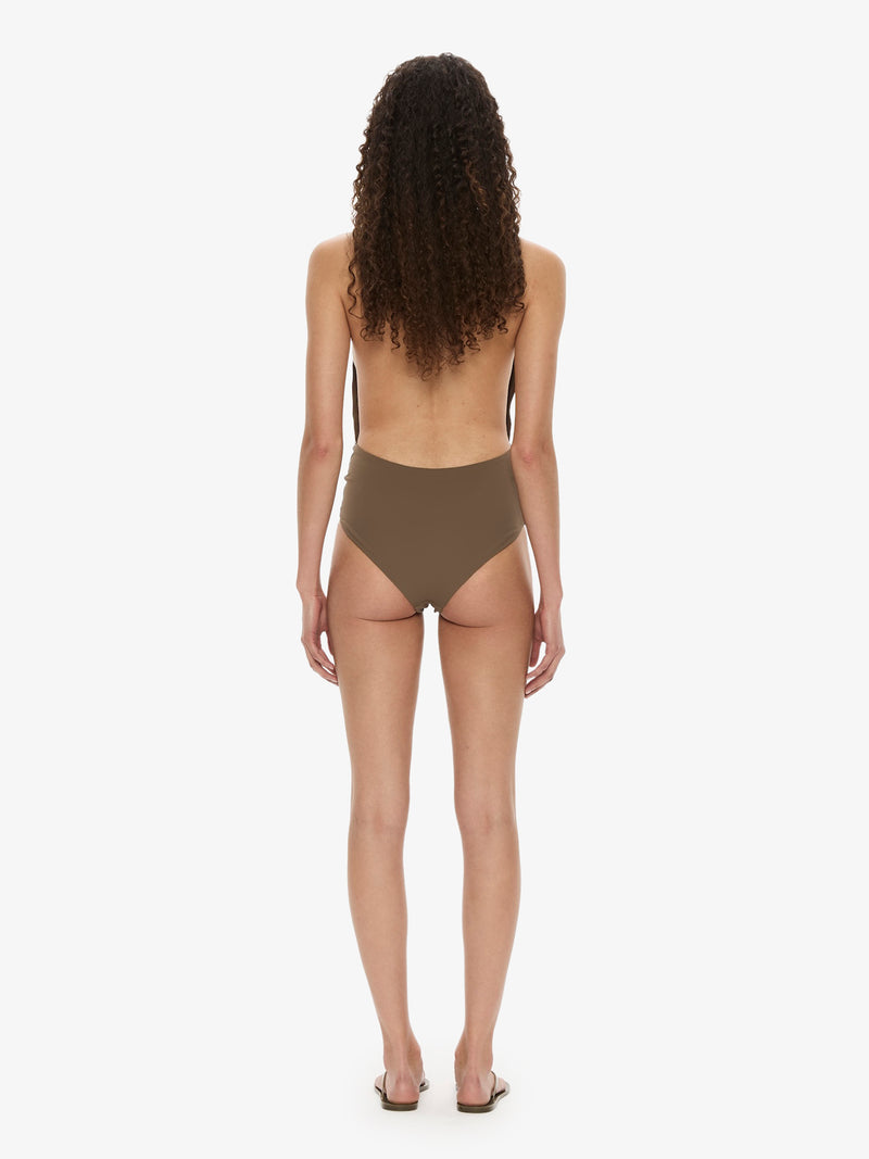 Mineral Stone Ruched Halter One Piece - Image 4