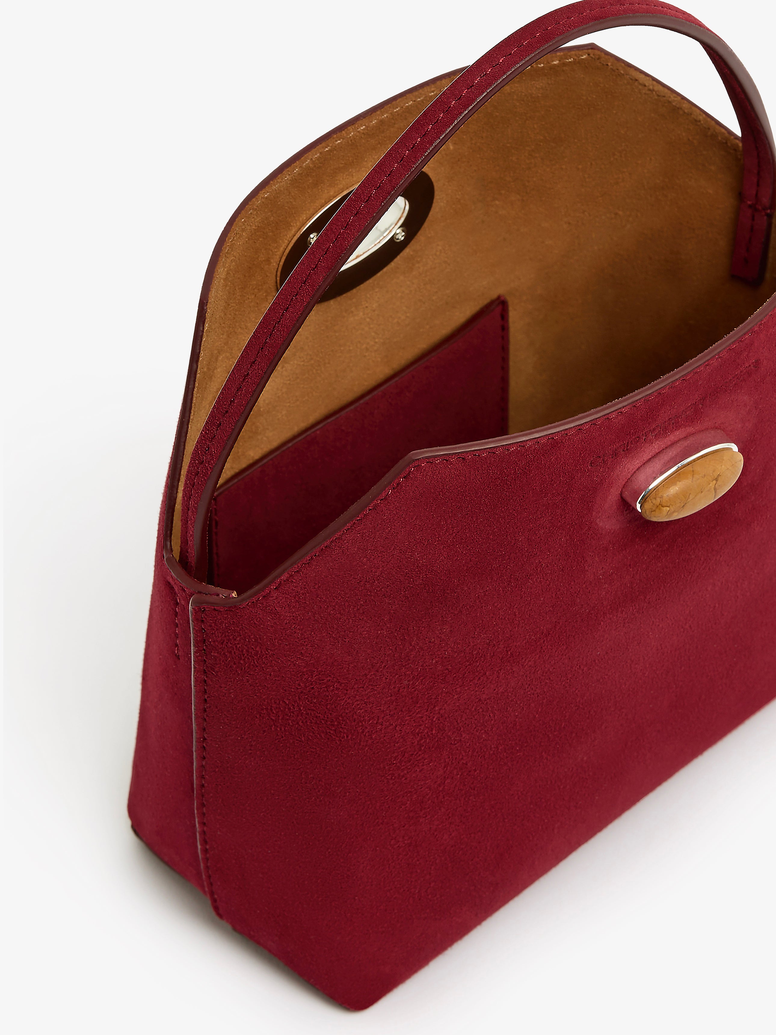 Turnlock Suede Mini Bag
