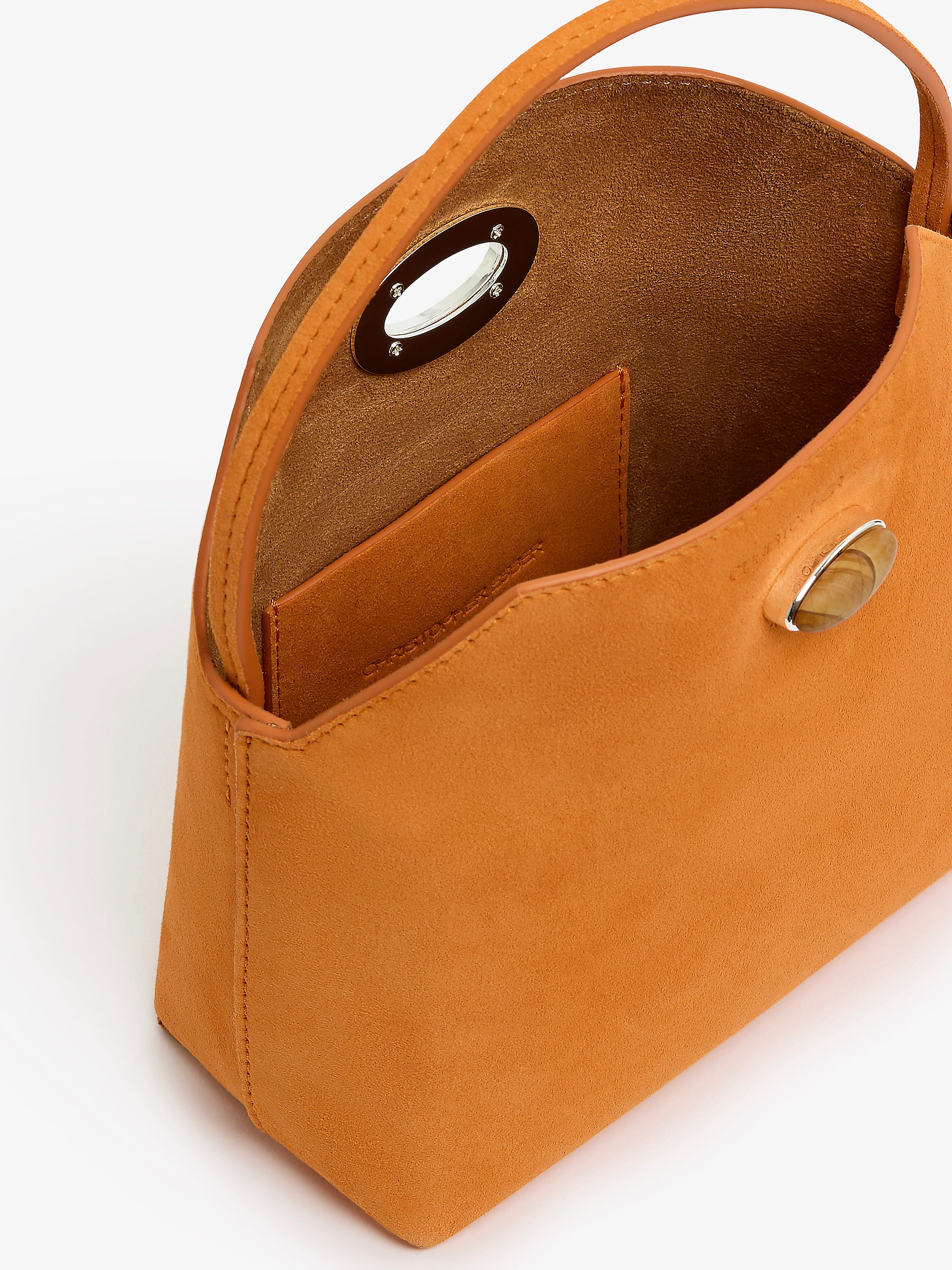 Turnlock Suede Mini Bag