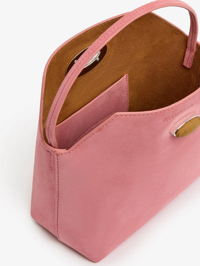 Turnlock Suede Mini Bag