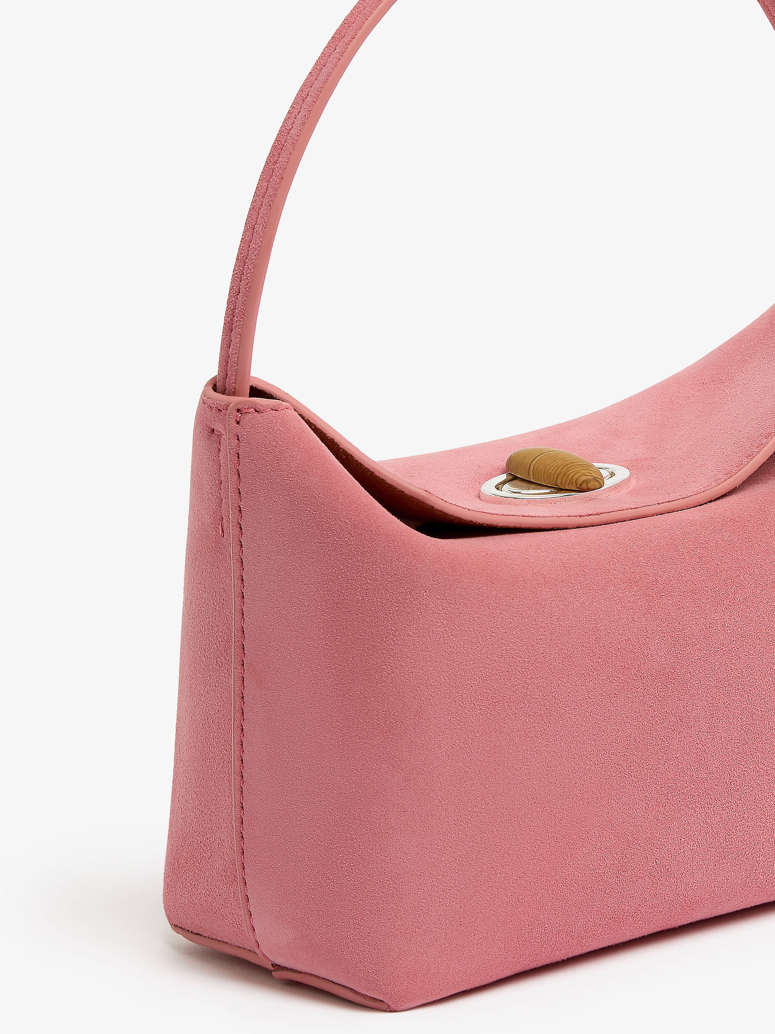 Turnlock Suede Mini Bag