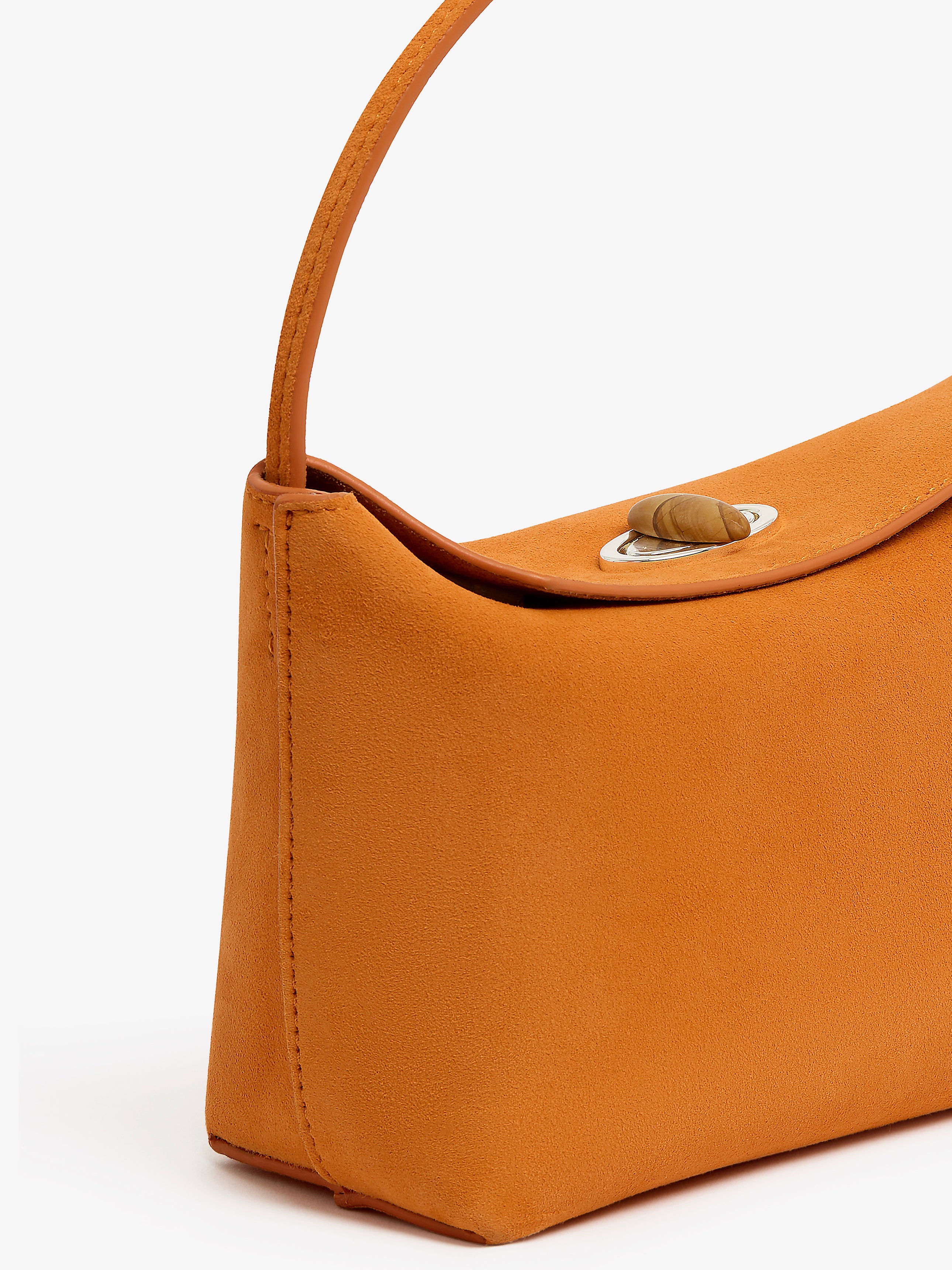 Turnlock Suede Mini Bag