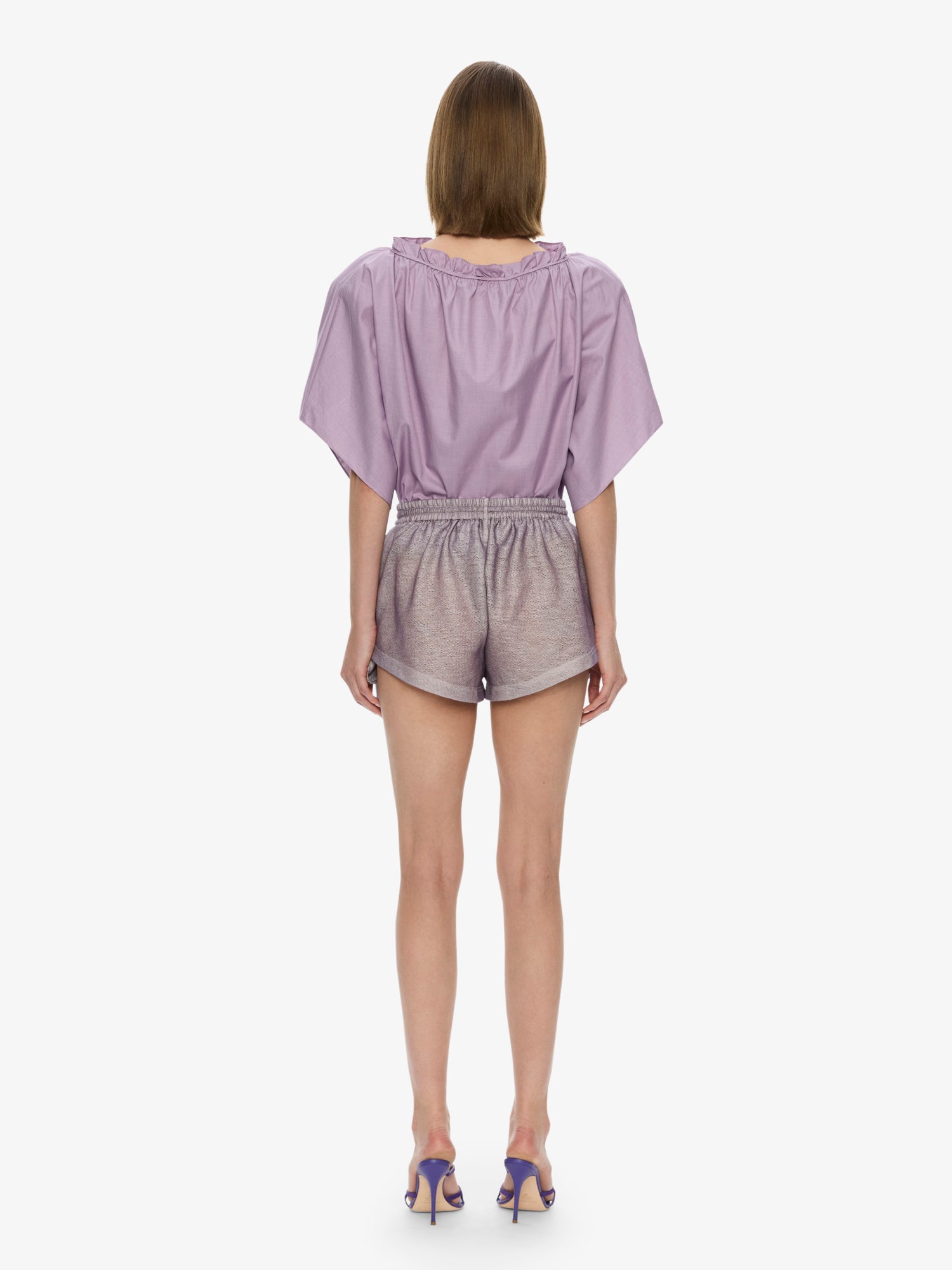 Mirage Palm Poplin Top