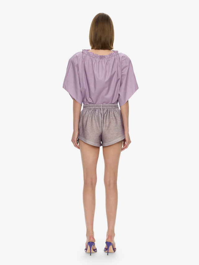 Mirage Palm Poplin Top