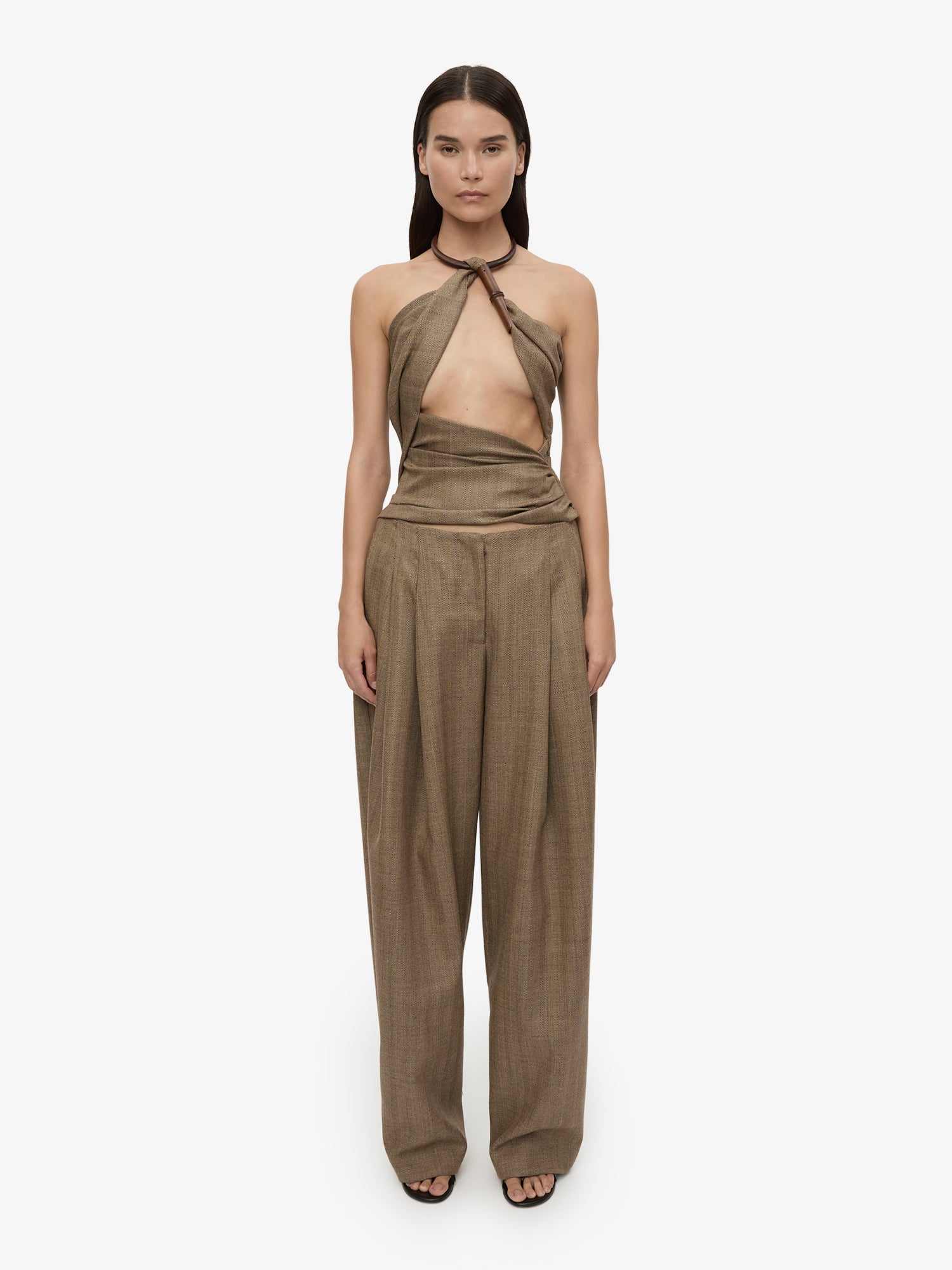 Chime Necklace Herringbone Halter Top
