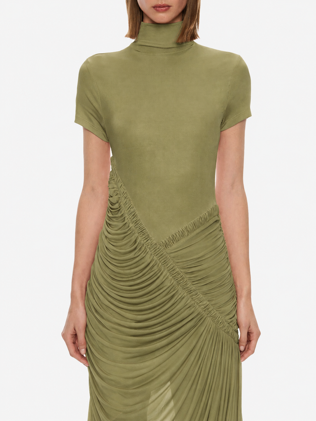 Fusion Ruched Ripple Dress