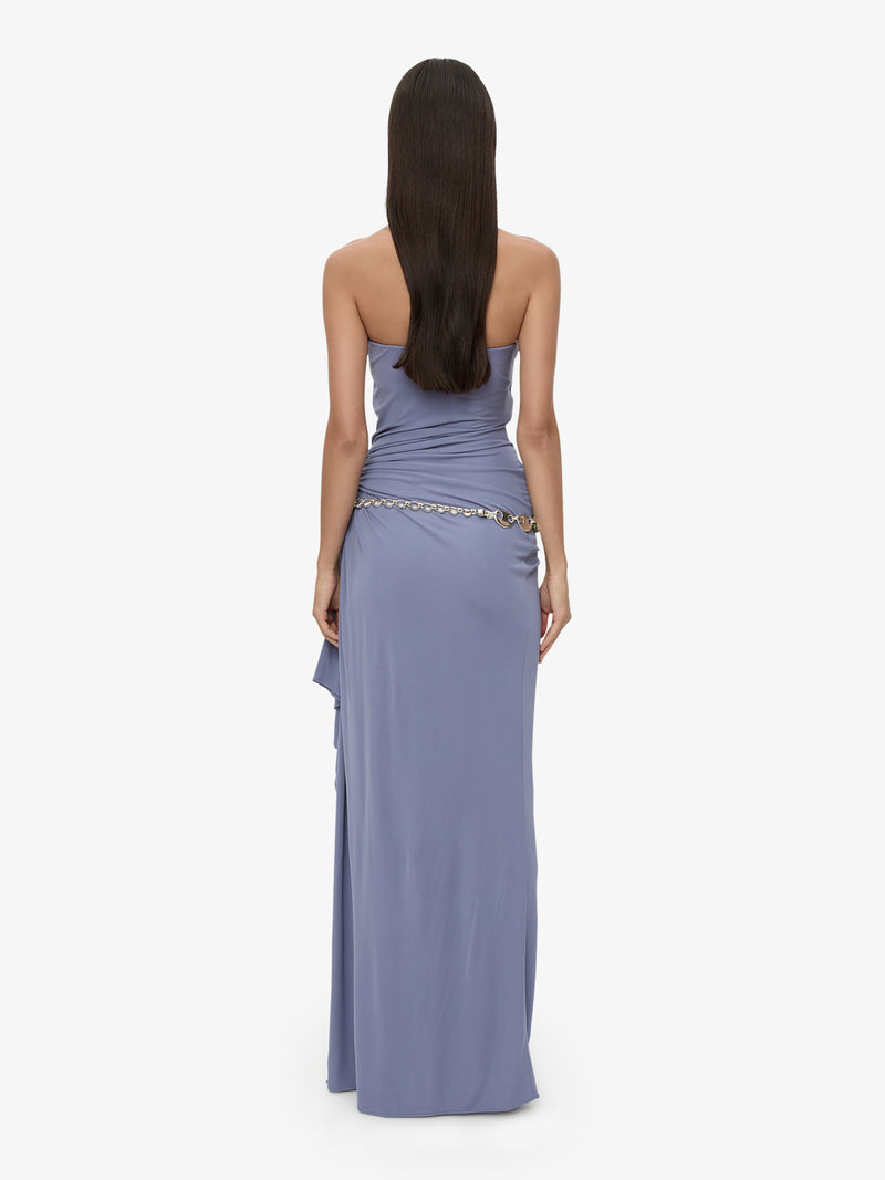 Crystal Cable Chain Strapless Gown - Image 5