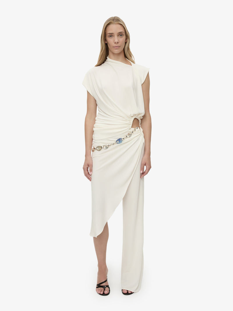 Crystal Cable Chain Draped Skirt Trouser - Image 1