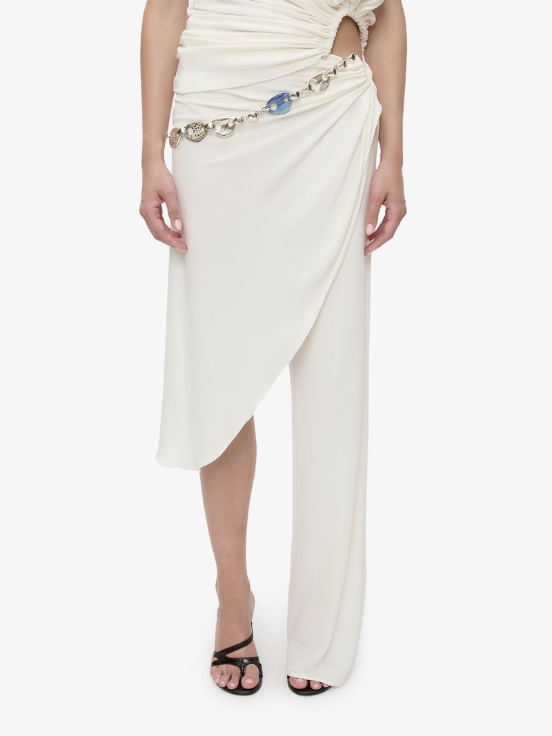 Crystal Cable Chain Draped Skirt Trouser - Image 3