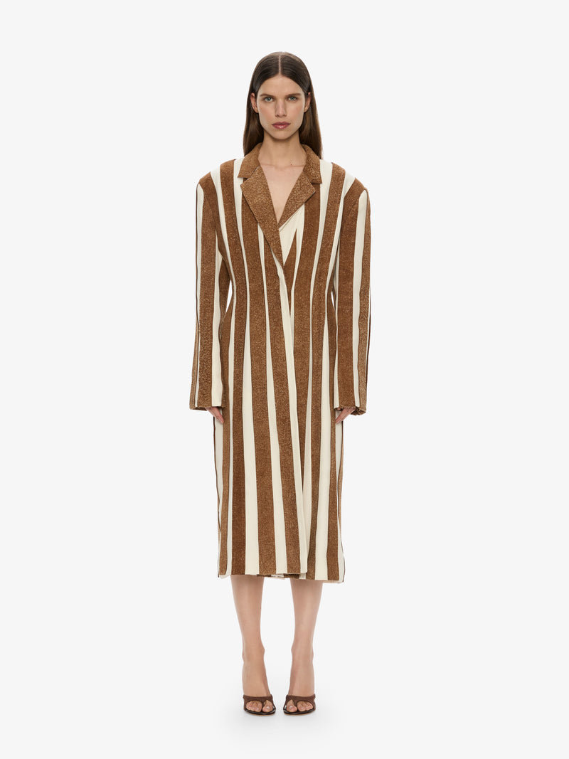 Tropic Leather Panelled Coat - Image 1