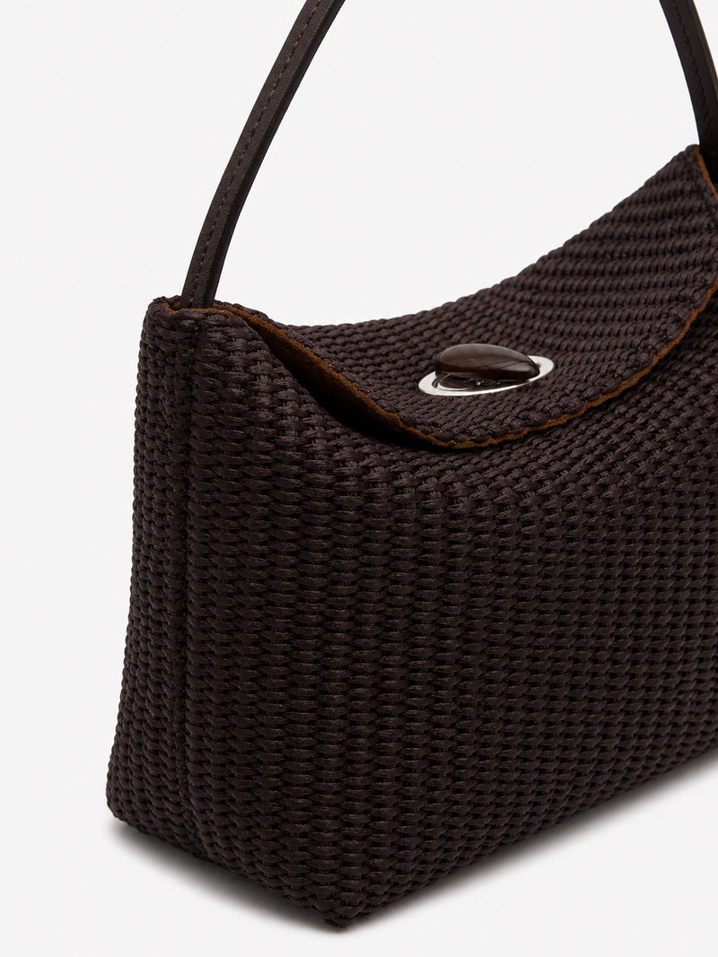 Turnlock Raffia Mini Bag - Image 2