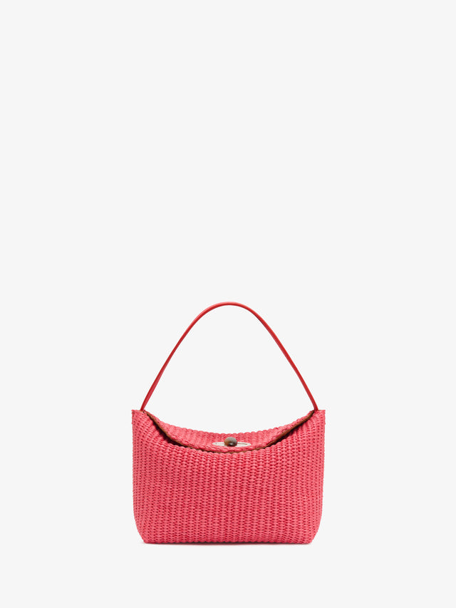 Turnlock Raffia Mini Bag