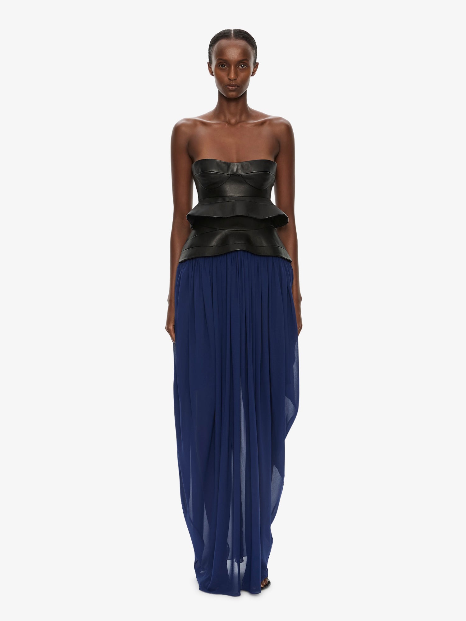 Bellona Moulded Leather Belted Skirt