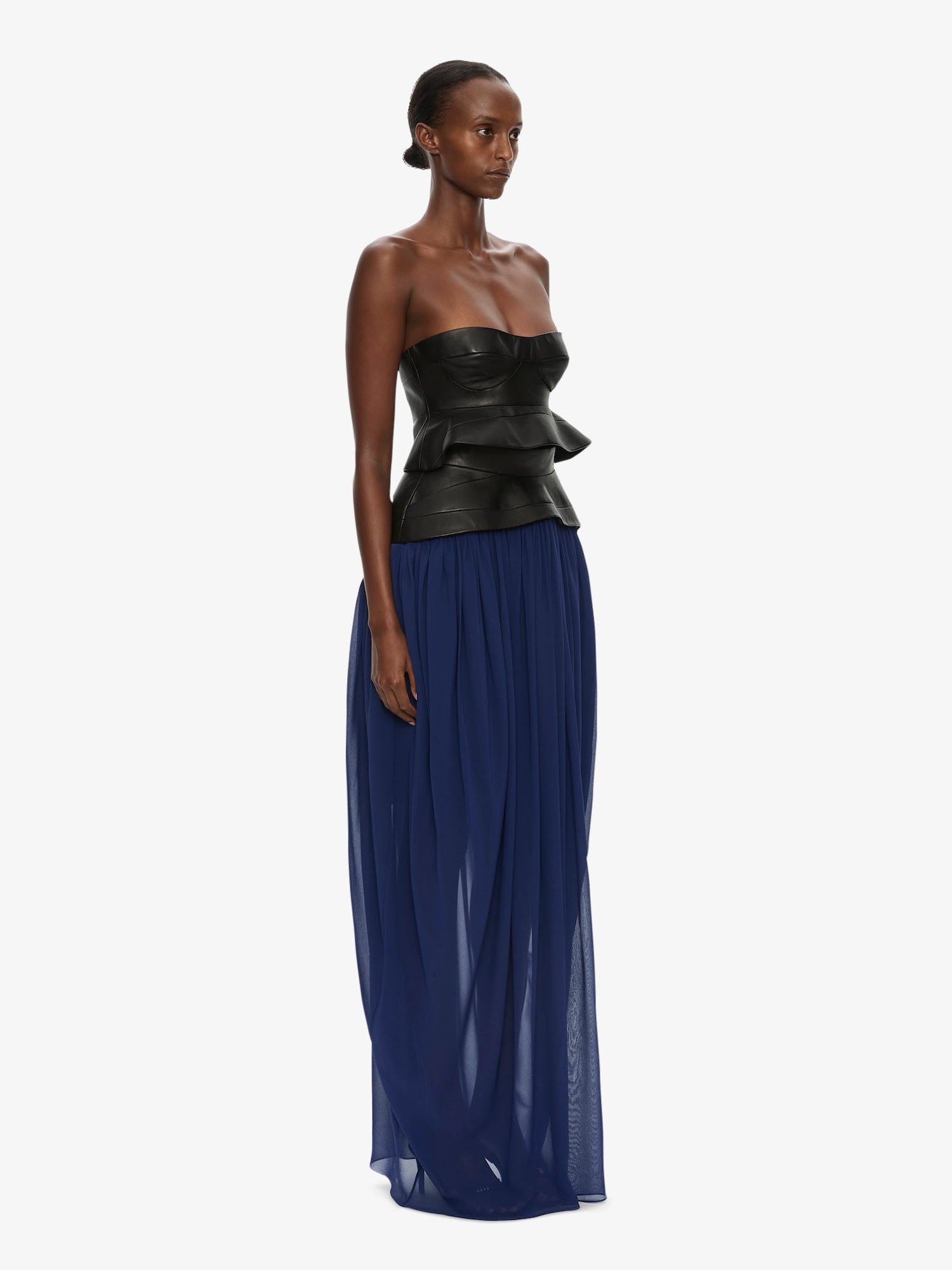 Bellona Moulded Leather Belted Skirt