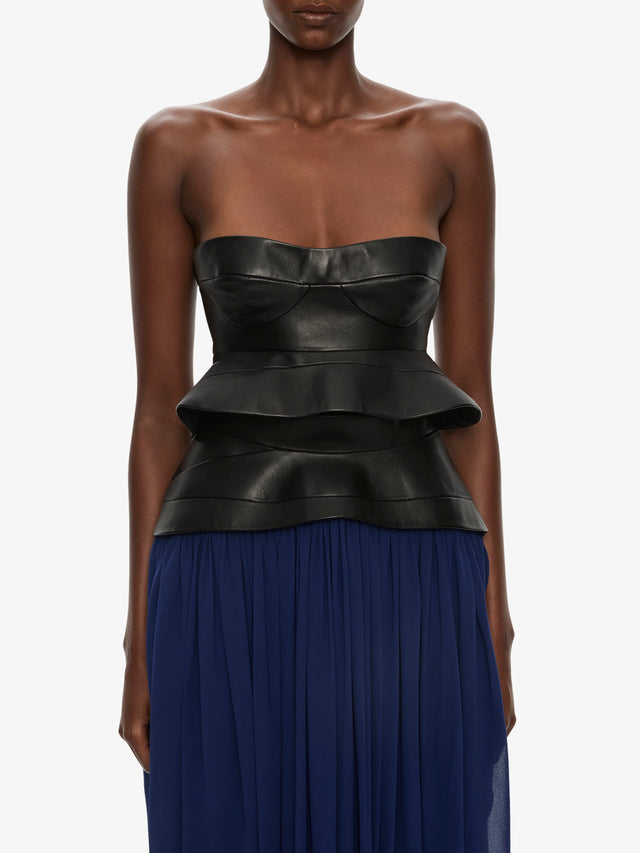 Bellona Moulded Leather Belted Skirt